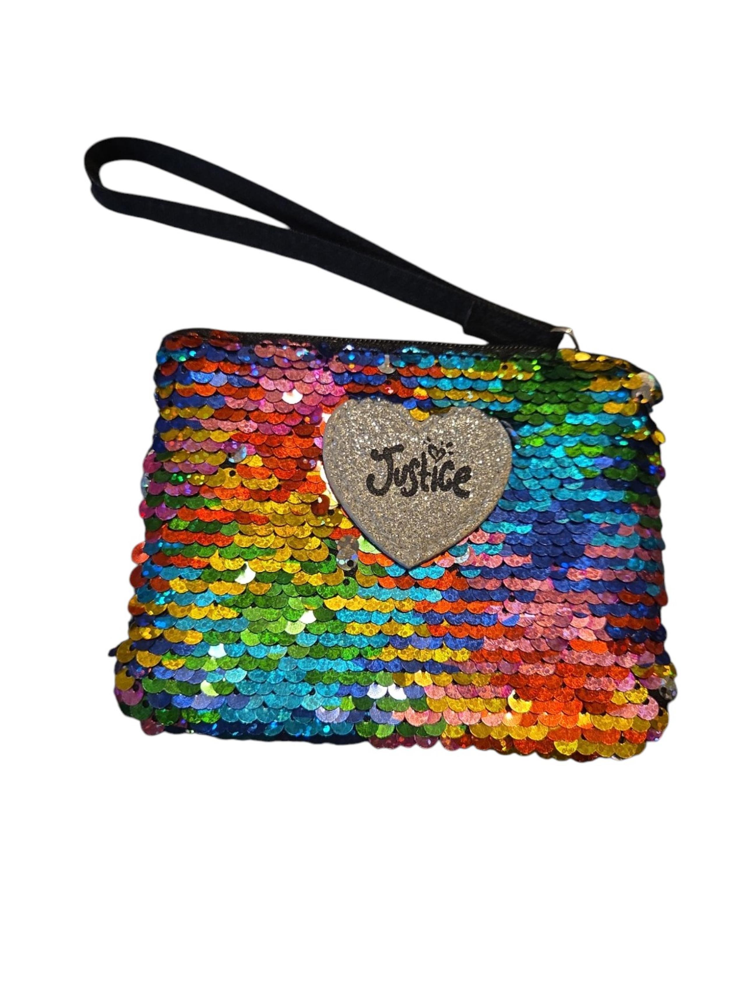 Justice Red and Pink Sequin Clutch