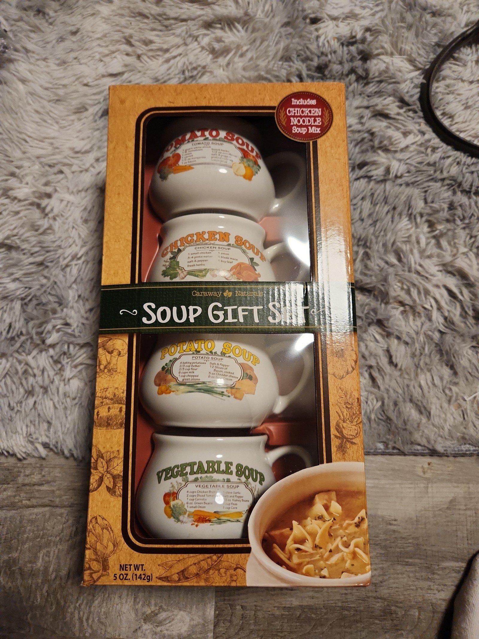 BNIB Dat'l Do It,Inc Caraway NATURALS 4 cup soup bowls