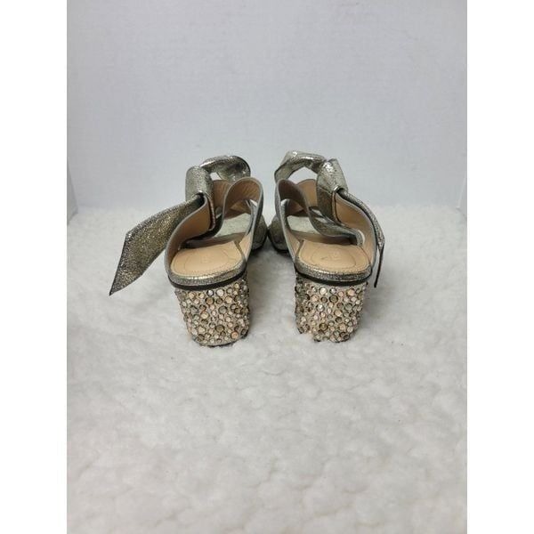 Chloe Grey Glitter Women's Size 39.5 Crystal Embellished Top