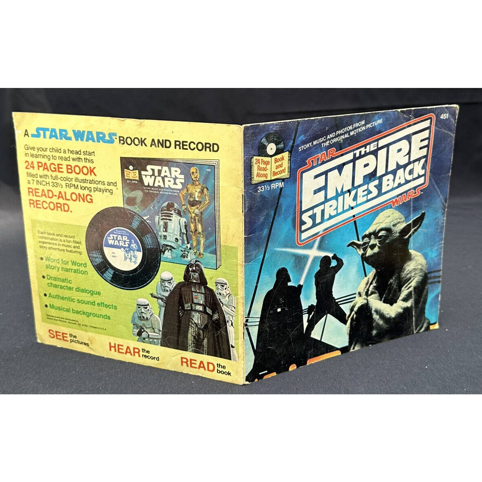 1980 Star Wars The Empire Strikes Back 24 Page Book & Record #451 Buena Vista