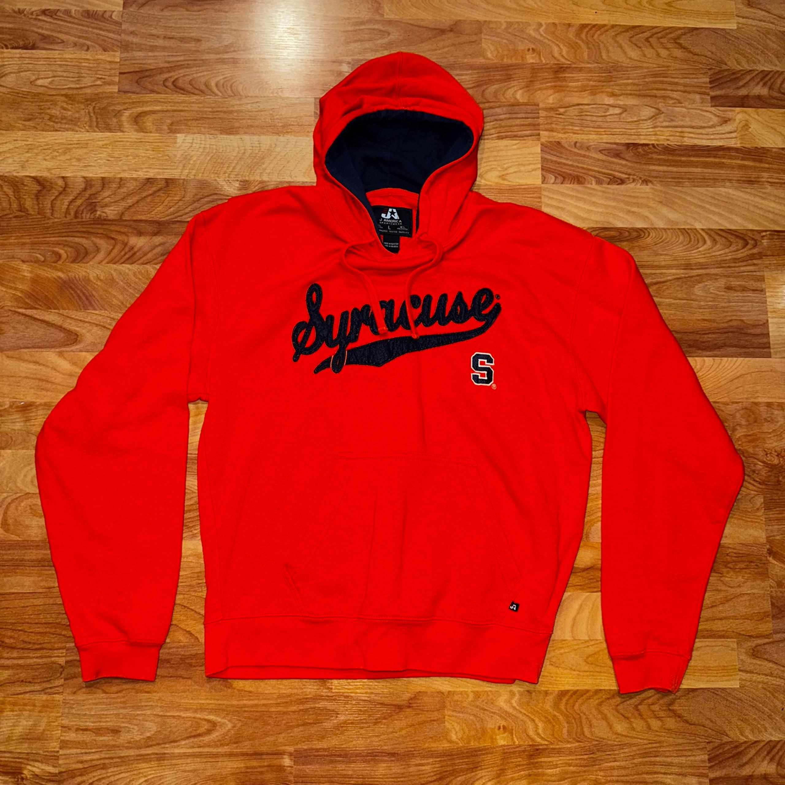 Rare Vintage Syracuse Orangemen Hoodie Men’s Size L - J America Orange Hoodie
