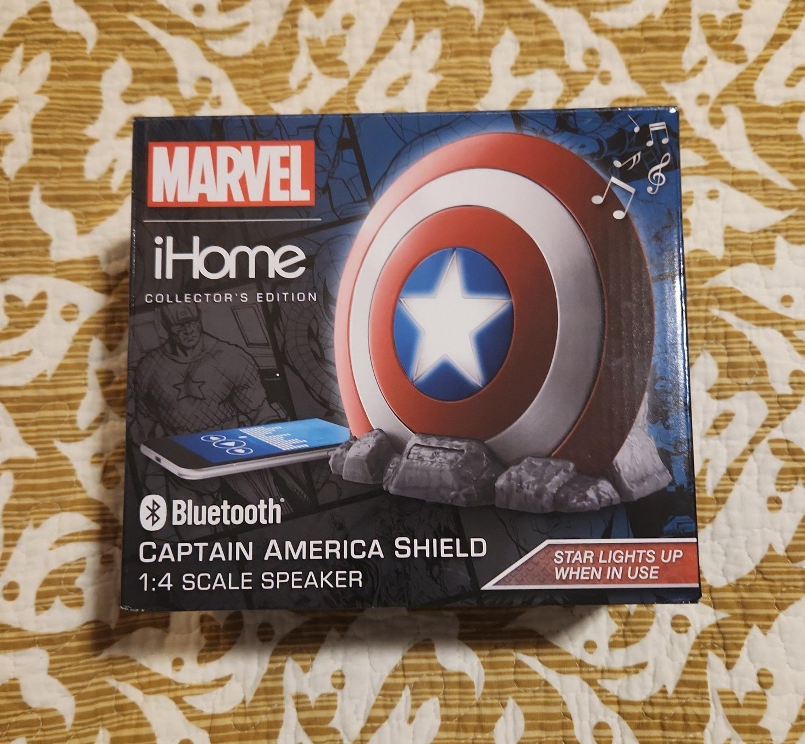 MARVEL iHome Captain America Shield Bluetooth Wireless Speaker Collector's