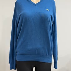 Lacoste Men’s Blue V-Neck Sweater Size Large