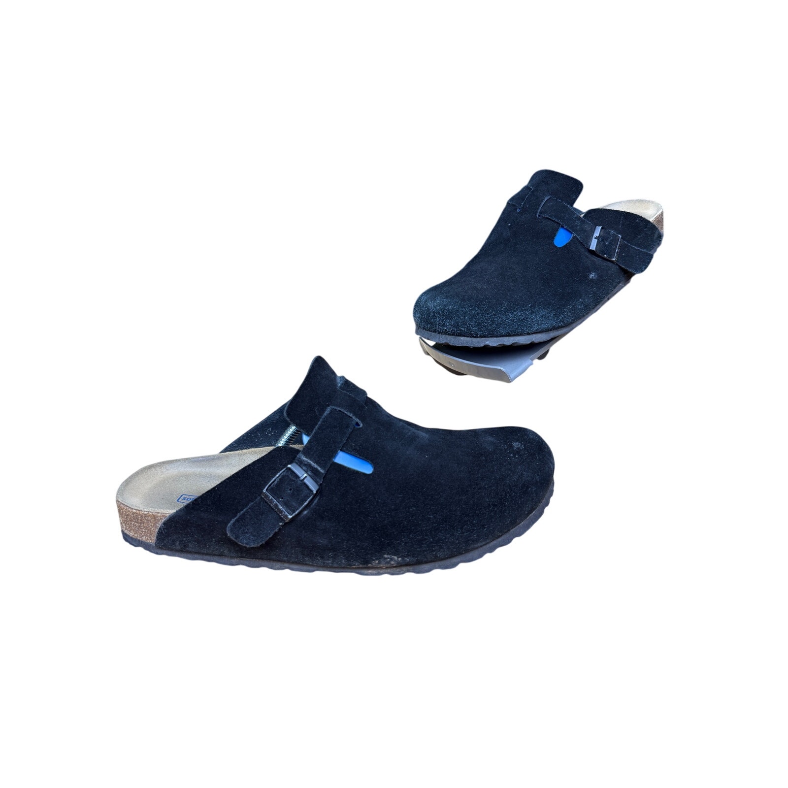 Birkenstock Boston Mule Clog Sandals Slide On Shoes Black Suede Mens 45 US 12