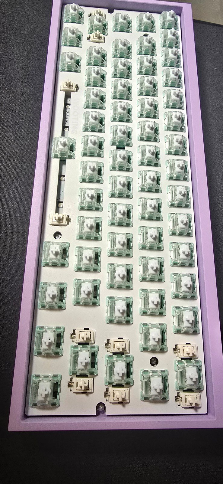 Wooting 60he white jade switches keyboard