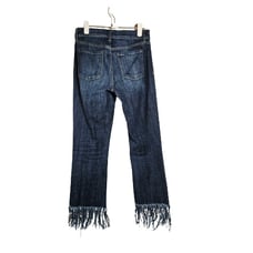pistola Cropped Fringe Hem Blue Jeans Women's Size 26