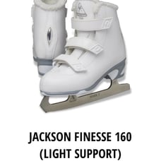 size 7 1/3 kids white ice skates