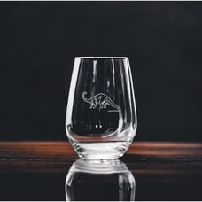 Brontosaurus Stemless Wine Glasses x4 Premium 15 Oz Personalize Dinosaur NEW