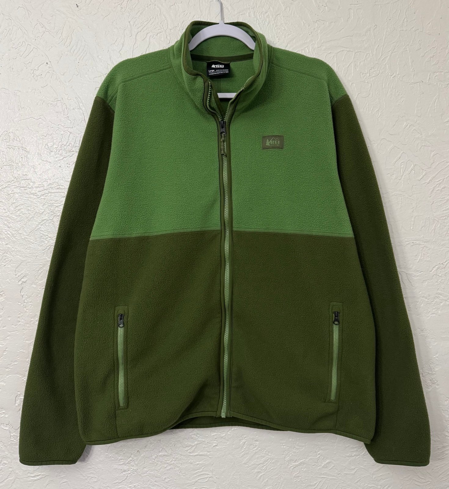 REI Co-op Outdoor Green Trailmade Large Fleece Jacket