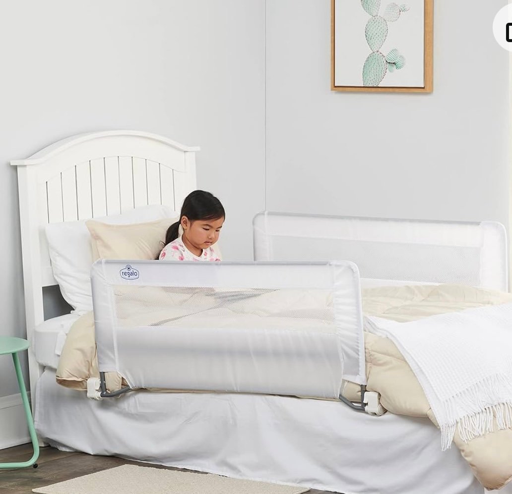 Regalo Swing Down Double Sided Bed Rail Guard - Grey