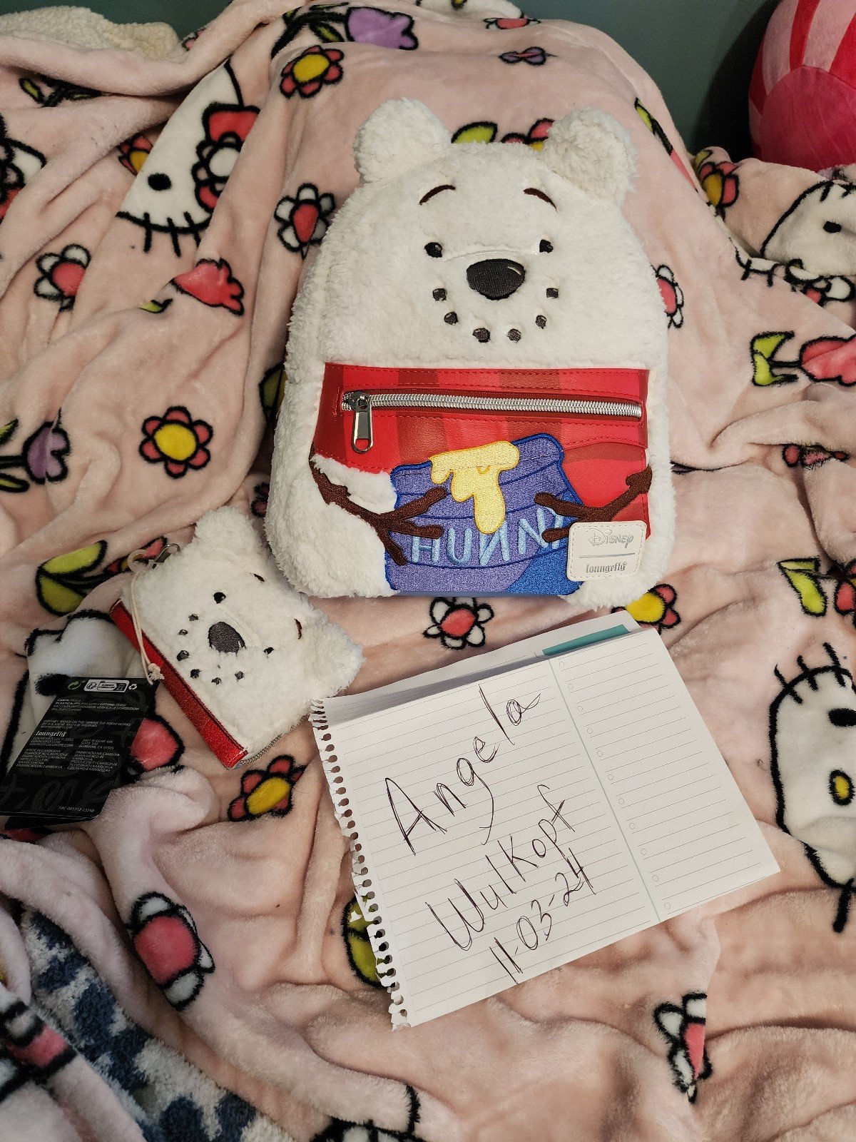 NWT Pooh loungefly backpack and wallet