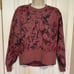 JoyLab Cropped Sweatshirt & Jogger Sweatpants Matching Set | Pink Garnet Marble