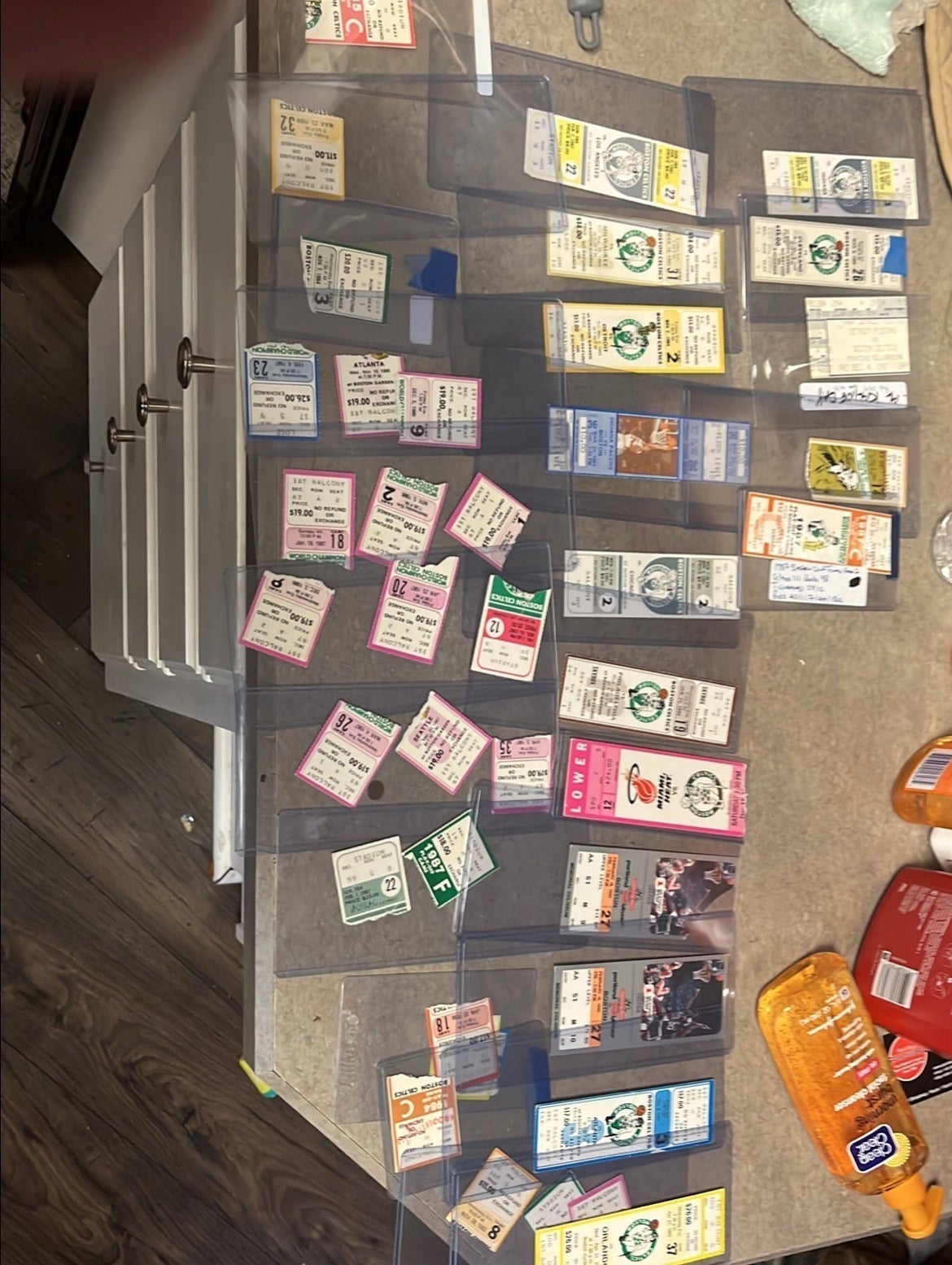 Larry bird game tickets and Stubbs