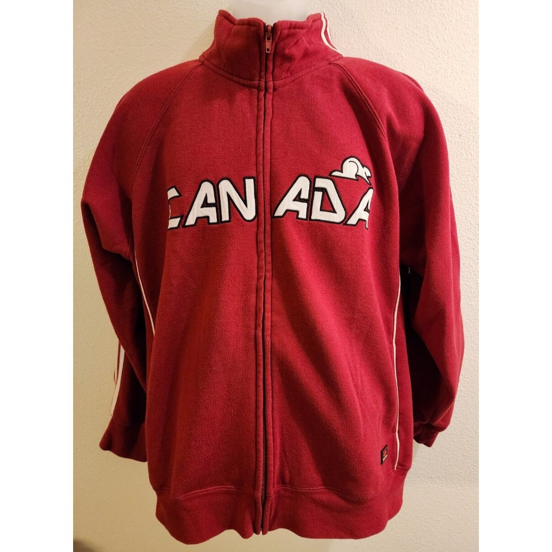 Classique Canada Red Canda Logo Warmup Jacket, Size XL