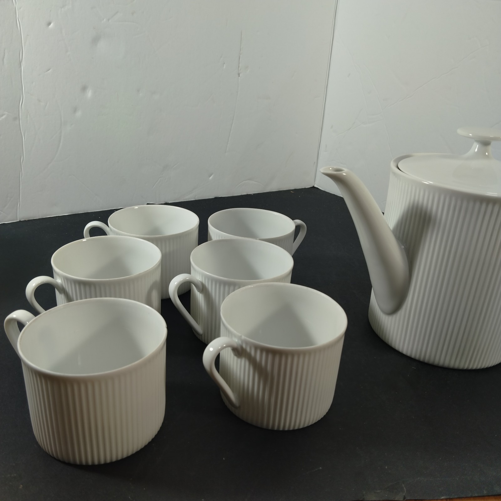 Arzberg Athena White teapot and 6 cups