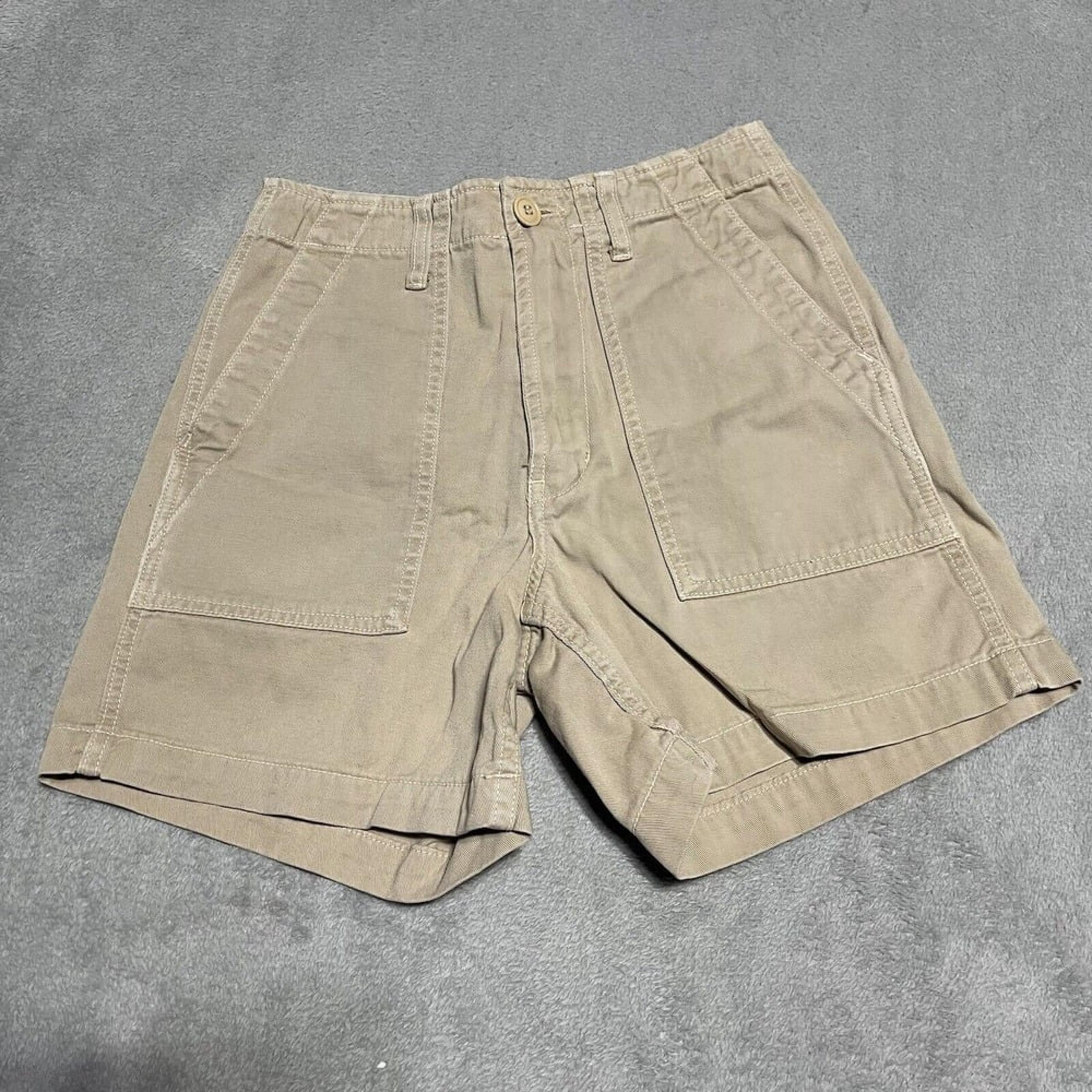 Vintage Lucky Brand Shorts Womens Size 4 Brown Khaki High Waist Made USA