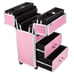 Stylish: Locking Cosmetic Train Case for Organized Travel and Storage (Pink) BN