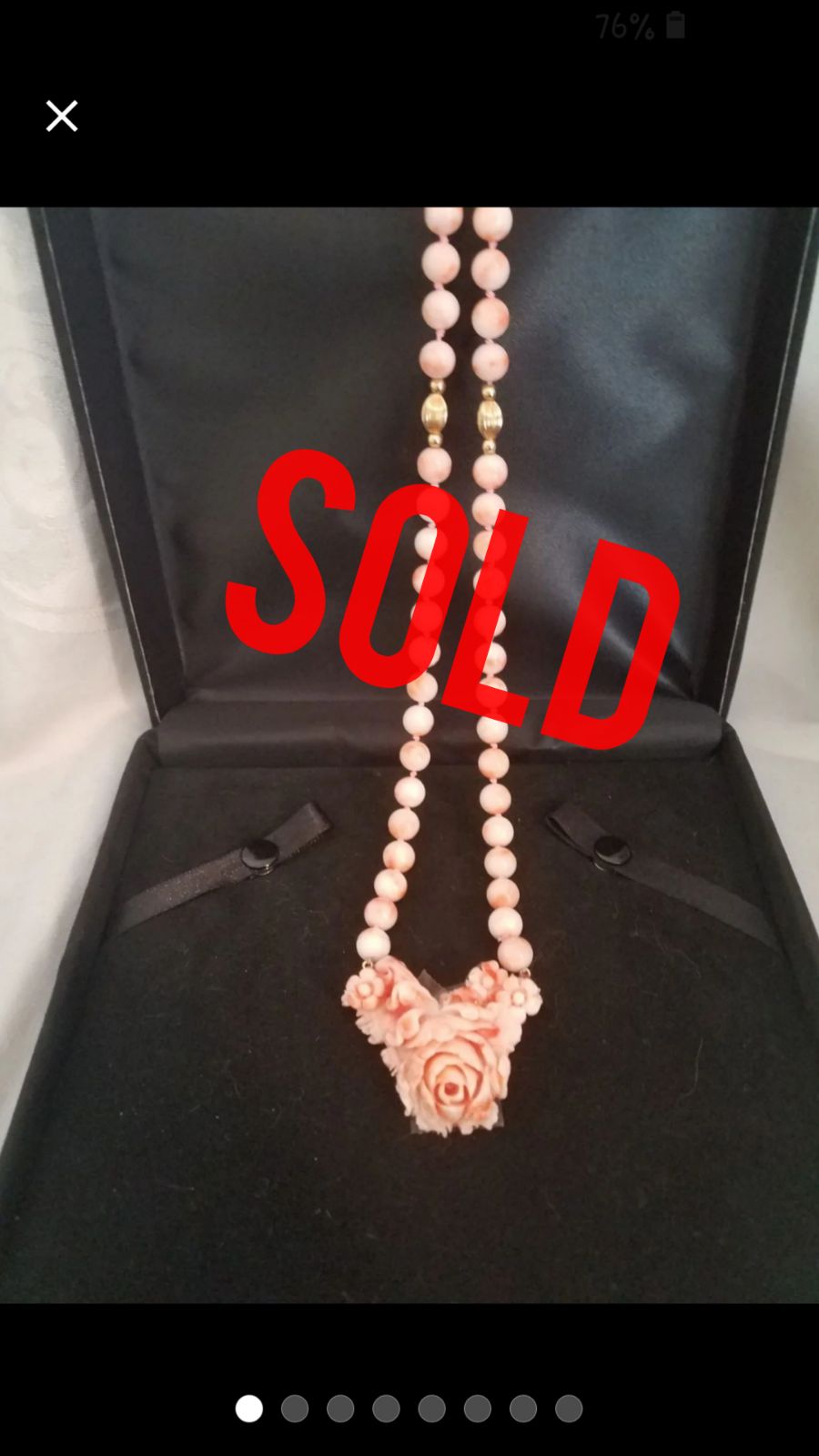 SOLD!! Gold & Coral Cluster Necklace