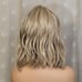 Natural Wavy creamy blonde bang wig