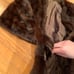 Genuine Mink Fur Stole Cape Coat MJT Monogram VTG