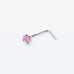 Luxury 14kt White Gold Nose Piercing mark 20 gauge Solid Gold NEW