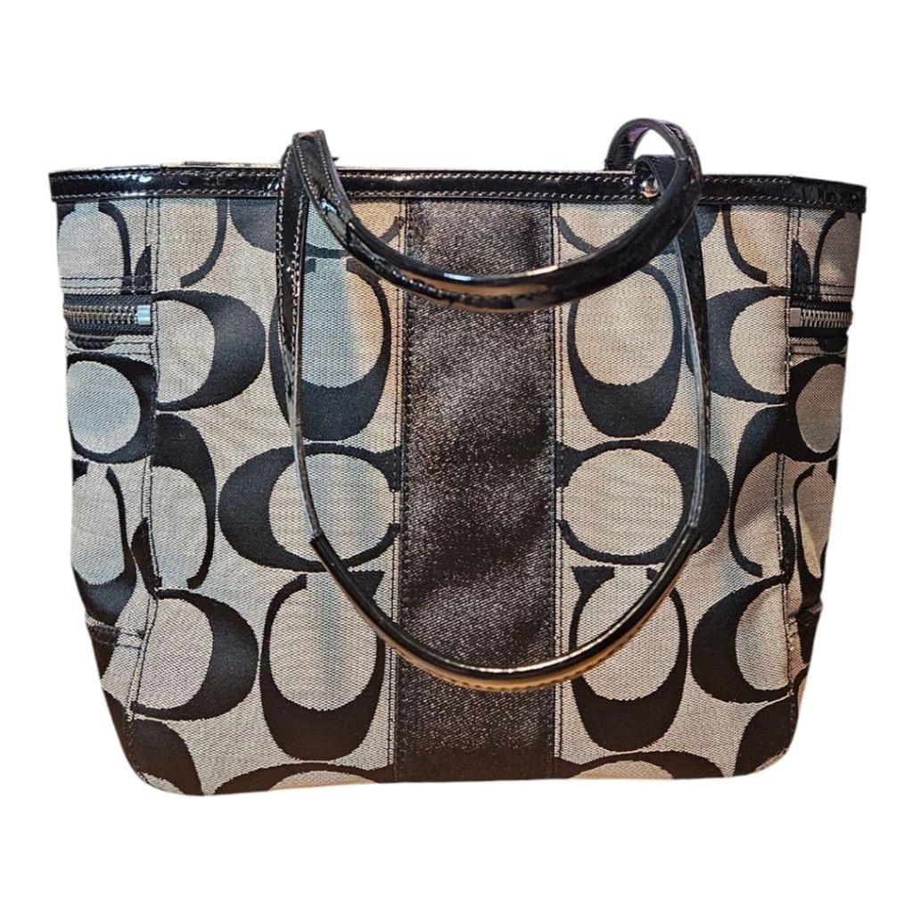 Coach Tote Bag Medium Black Gray