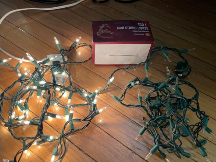 Christmas Mini String Lights 60FT 300 Count Incandescent Waterproof