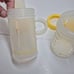 VTG Playtex Baby Bottle Yellow Design Drop Ins 4 Ounce Flat Cap Lot Of 3