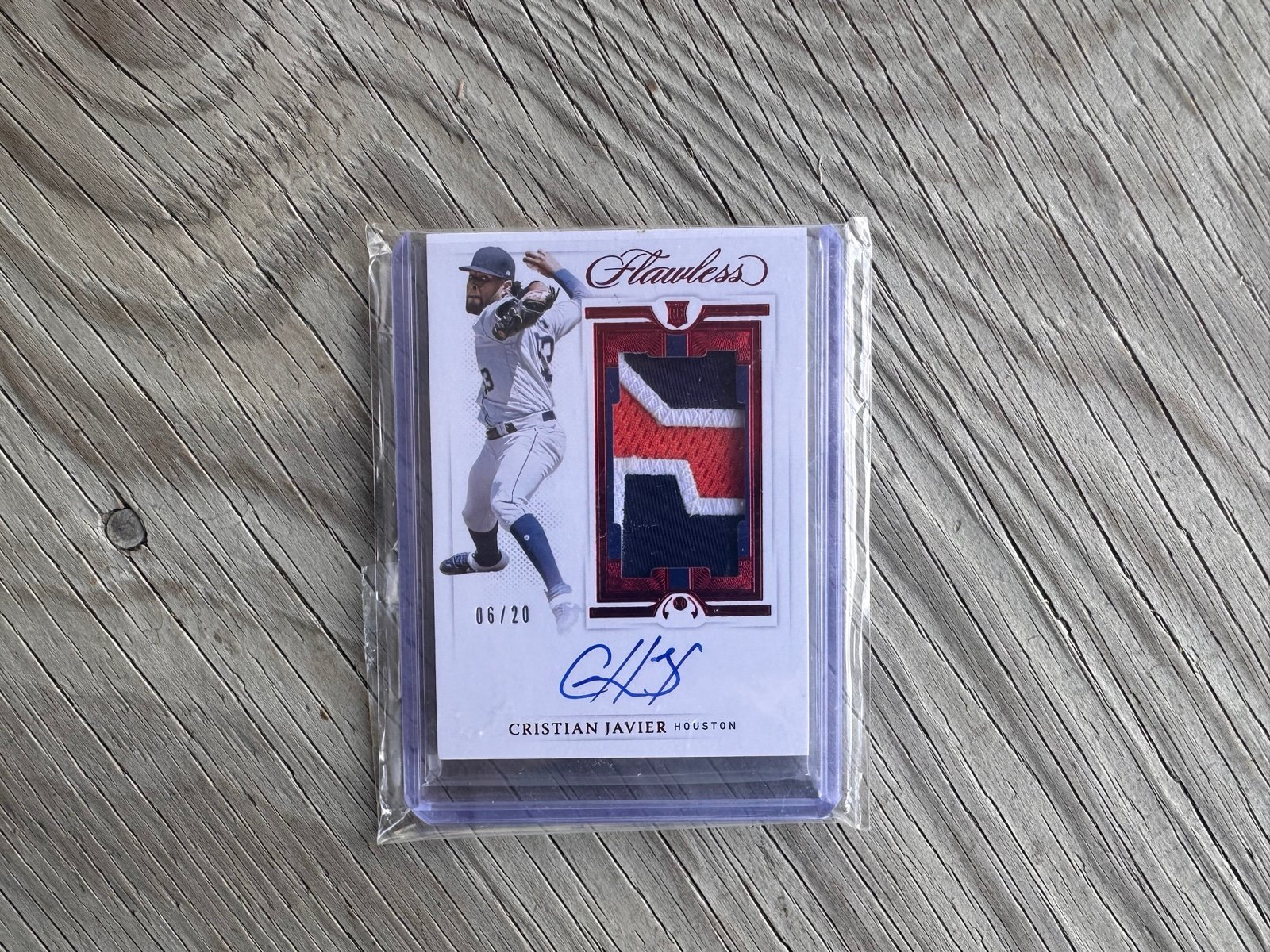 2021 Panini Flawless Cristian Javier RC Patch Auto RPA 06/20