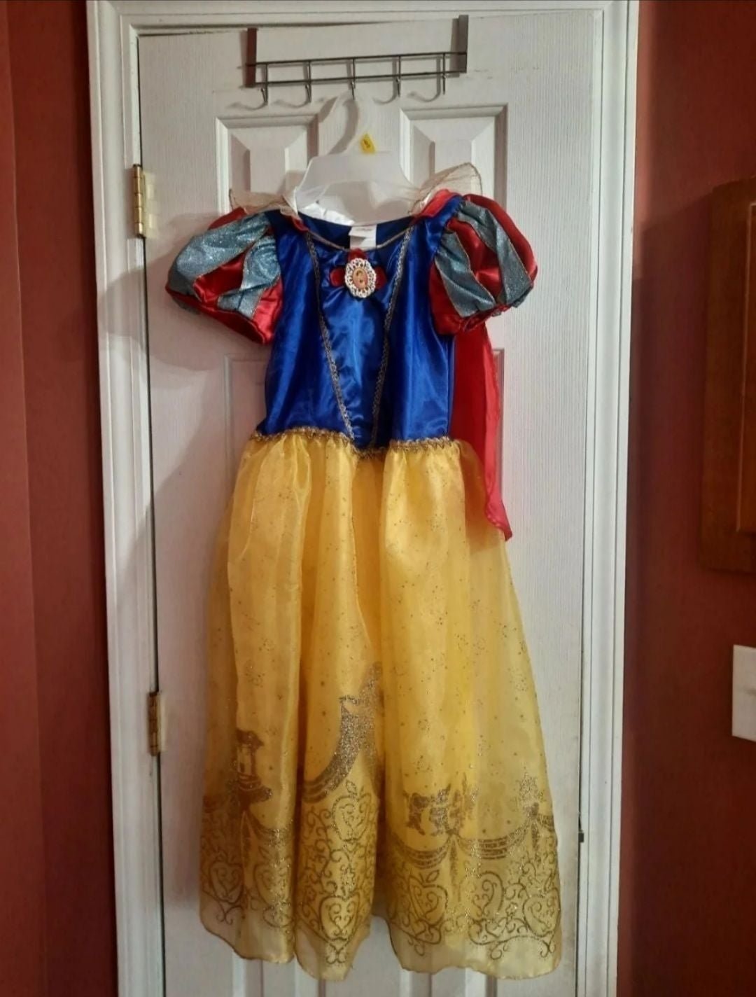 Disney Snow White Dress Up Dress size 10 Crown and Shoes