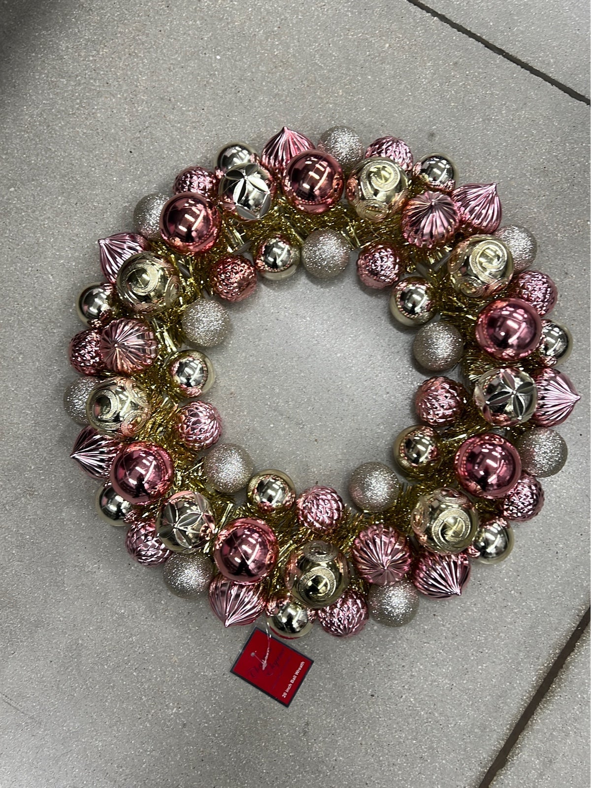Christmas Metallic Pink Wreath
