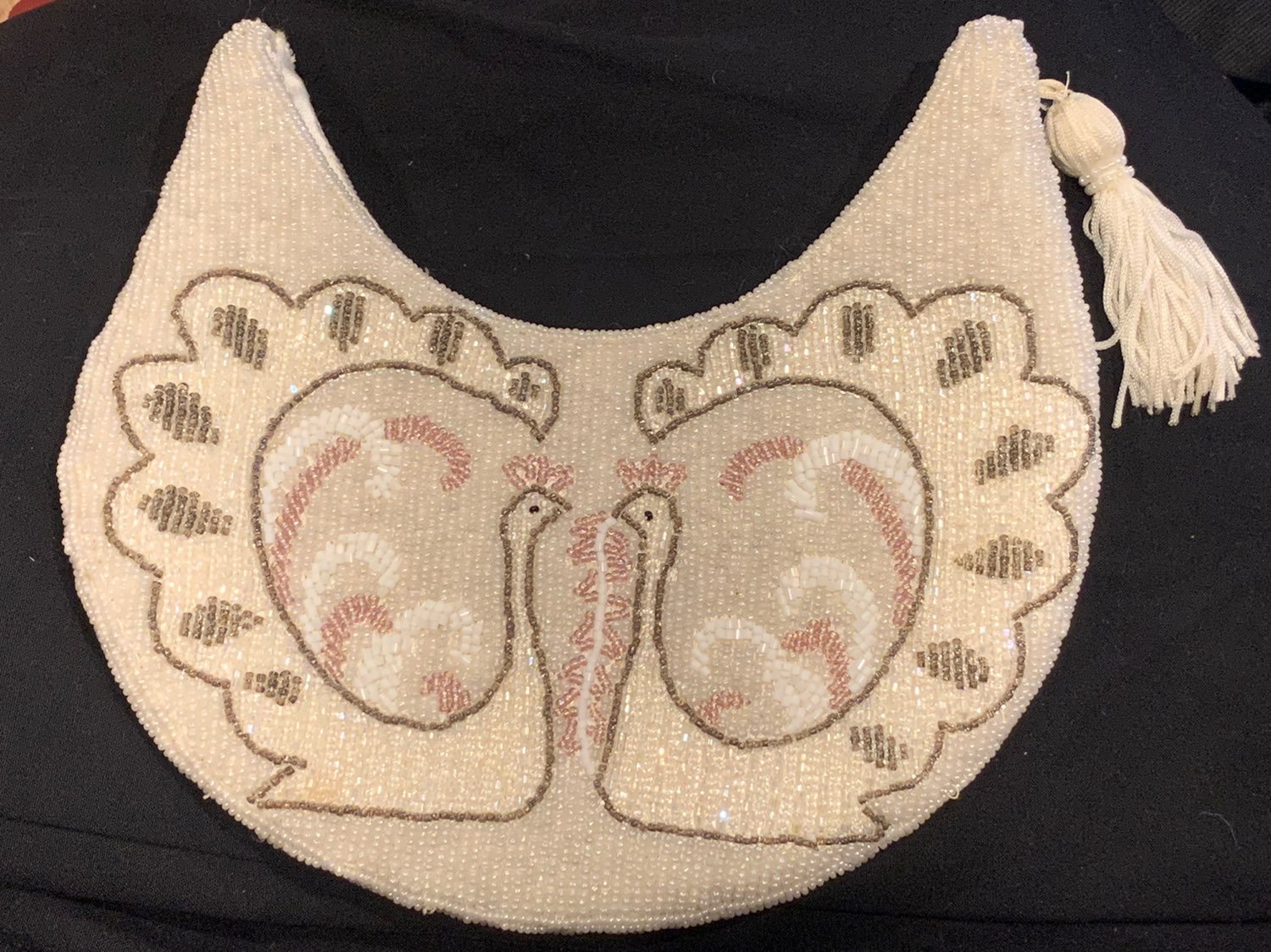 Stunning peacock beaded clutch