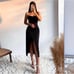 ZARA BLOGGER FAVORITE SATIN EFFECT CUT OUT MIDI DRESS