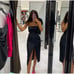 ZARA BLOGGER FAVORITE SATIN EFFECT CUT OUT MIDI DRESS