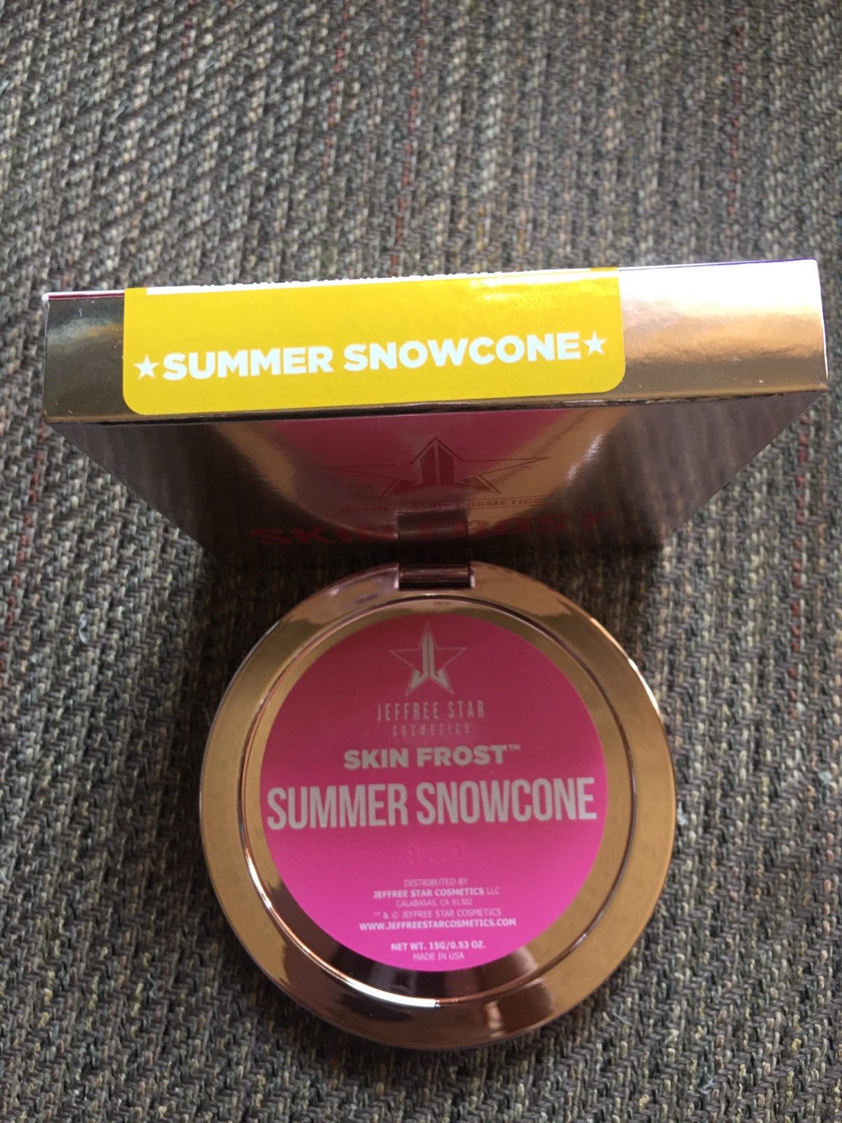 Jeffree Star Summer snow cone skin frost highlighter NWT