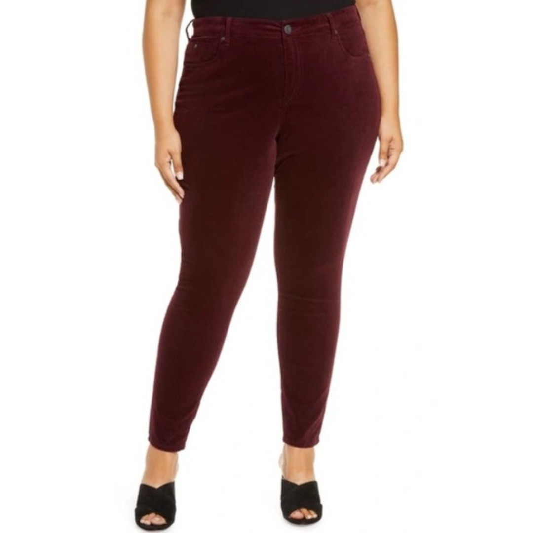 Kut From The Kloth Kut Diana Stretch Corduroy Cords Skinny Pants Sz 16