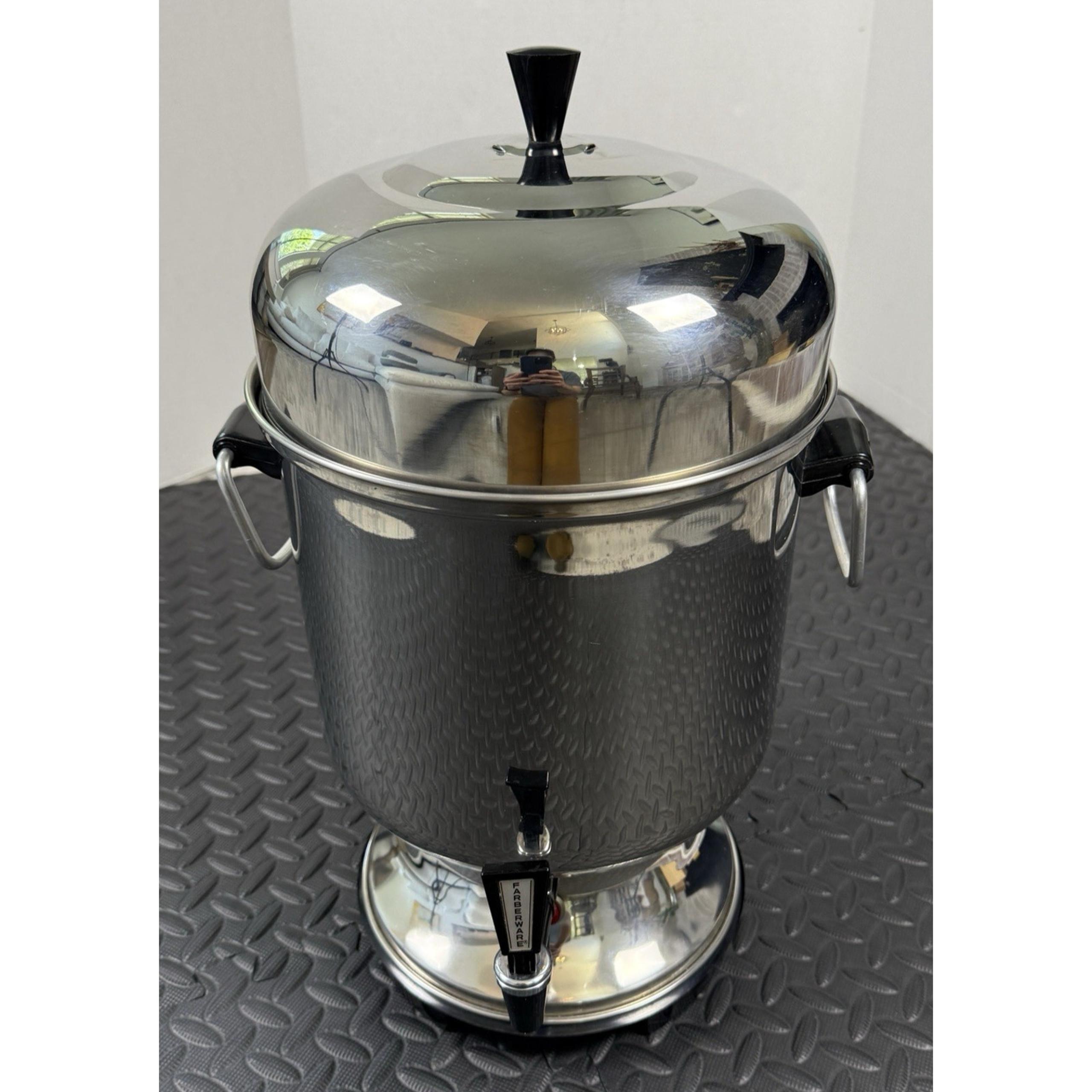 VTG Faberware 155-A Stainless 12-55 Cup Coffee Percolator Maker Urn Works Box