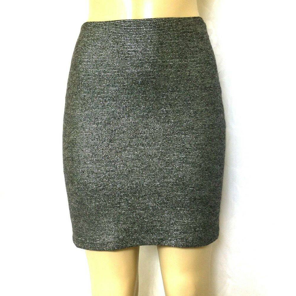 Magaschoni Metallic Pencil Skirt Mini 2
