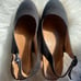Vionic Black & Tan Carolina Slingback Wedges Shoes Women’s Size 9.5