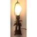 Vintage Wood Palm Tree Table Lamp No Shade Tropical 90s Safari Sculpted 16