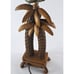 Vintage Wood Palm Tree Table Lamp No Shade Tropical 90s Safari Sculpted 16