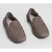 Eileen Fisher Sim Tumbled Nubuck Rye Taupe Suede Square Toe Loafers Flats Size 8