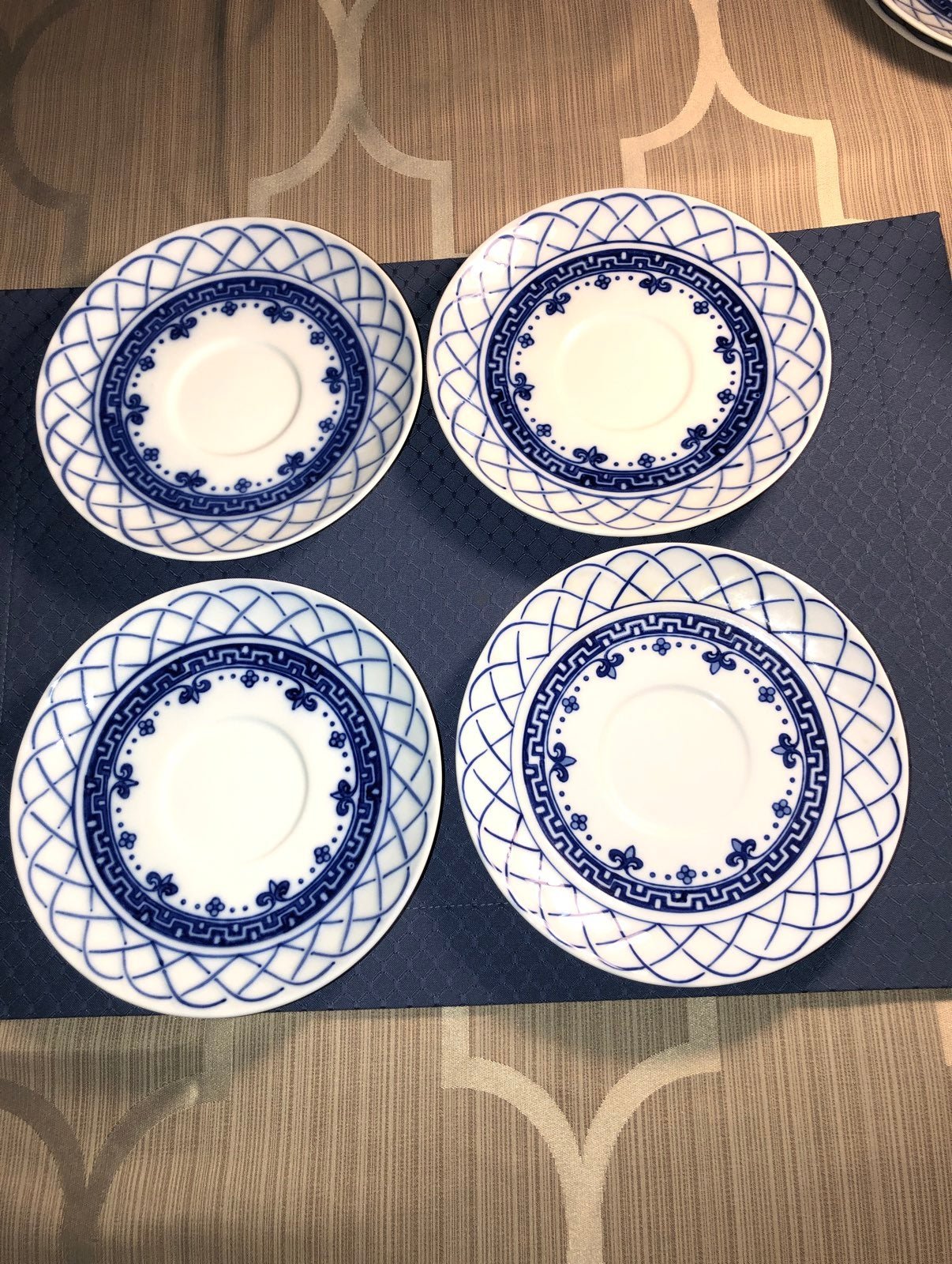 Bombay saucers are Rare vintage Bombay 4 bone china saucers