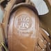 Tory Burch Tev Ray Tan Wedge Leather Sandals Women's 7.5