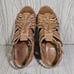 Tory Burch Tev Ray Tan Wedge Leather Sandals Women's 7.5