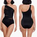 Miraclesuit Network Jena One Piece Swimsuit Womens Size 8 Black 6516615 NWOT