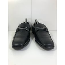 Giorgio Armani Round Moc Toe Metal Bit Slip-On Loafer Black Men's US 6