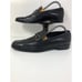 Giorgio Armani Round Moc Toe Metal Bit Slip-On Loafer Black Men's US 6