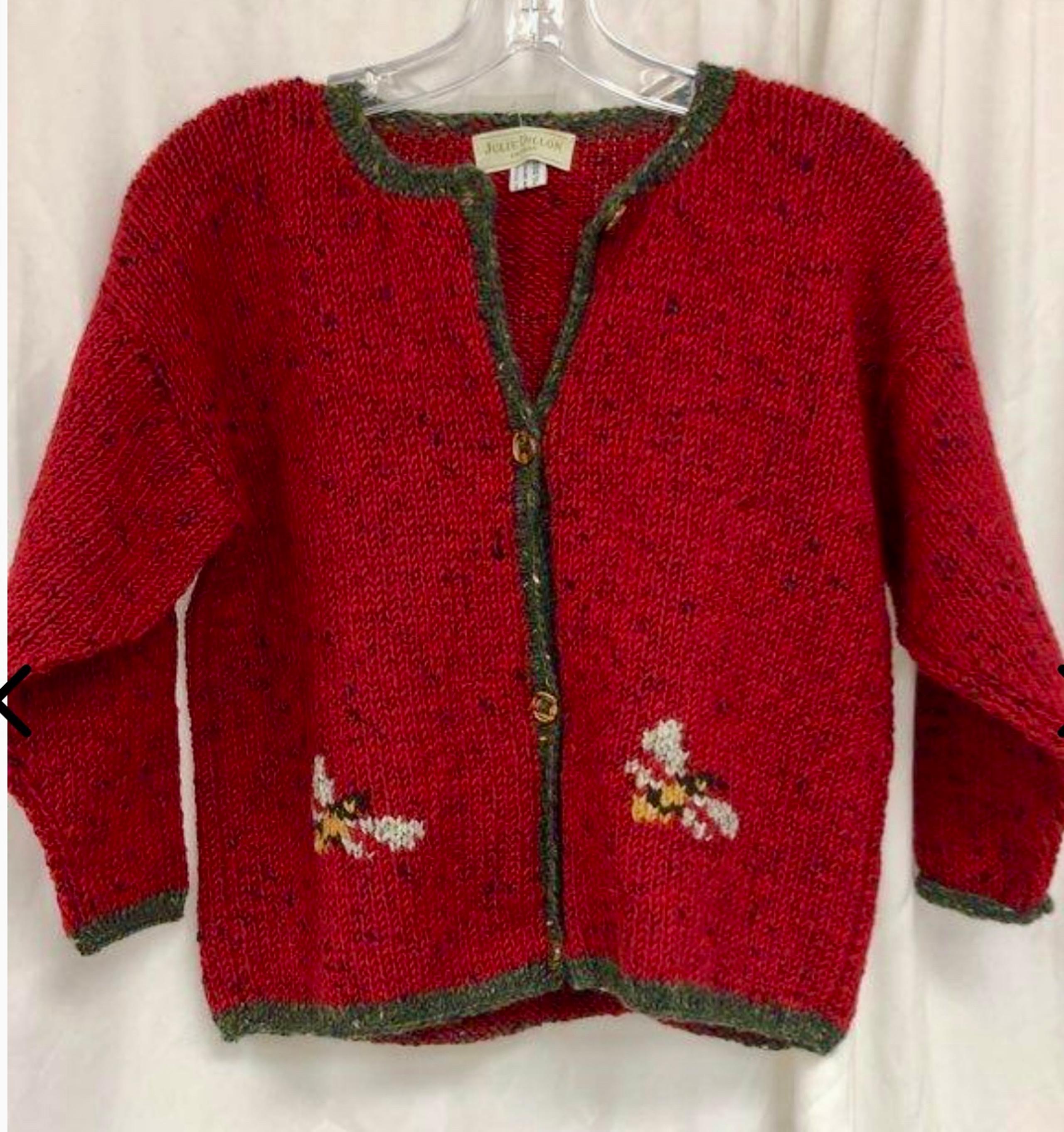 Julie Dillon merino wool handmade cardigan 8-10 yr NWT