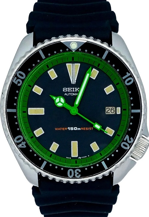 Vintage SEIKO diver PLANET OCEAN hands MOP dial Mod Genuine 6309 case & movement